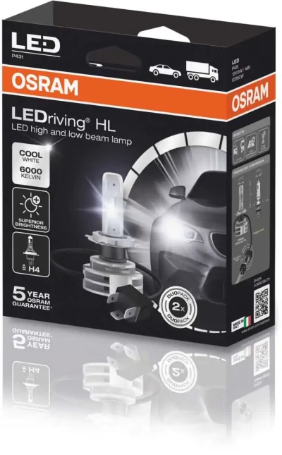 طقم لمبات اوزرام H4 طقم ليد درايفينج من اوسرام 14 وات - Osram