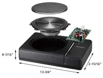 Kenwood KSC-PSW8  8” 250W Compact Powered Subwoofer with Wired R