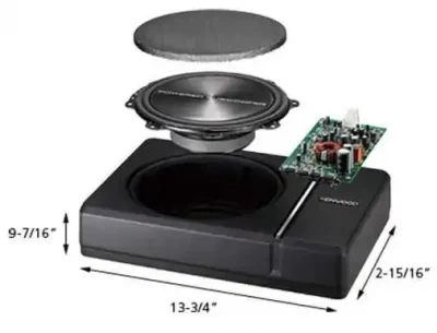 Kenwood KSC-PSW8  8” 250W Compact Powered Subwoofer with Wired R - Kenwood