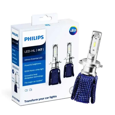 طقم لمبات  فيليبس H7 Ultinon  ليد  6000K - Philips