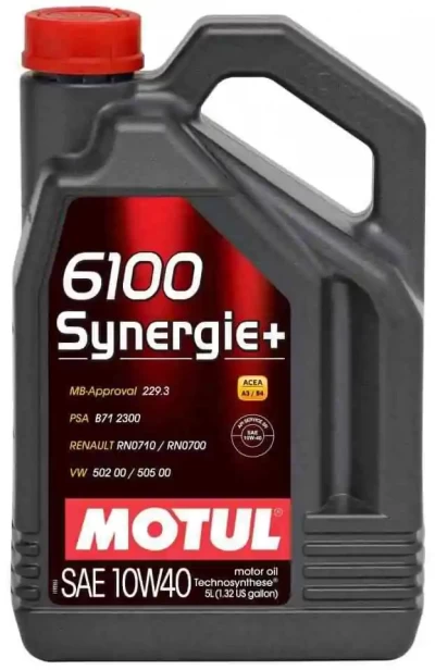 زيت موتور+6100SYNERGIE  لزوجه 10W40 عبوه 5 لتر - Motul