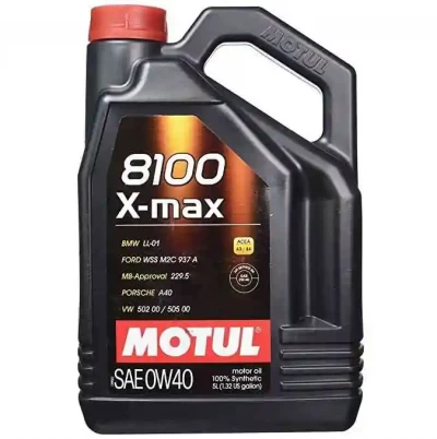 زيت موتور 8100X-MAX  لزوجه 0W40 تخليقي 100% عبوه 5 لتر - Motul