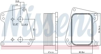 NISSENS Oil Cooler, engine oil 90983