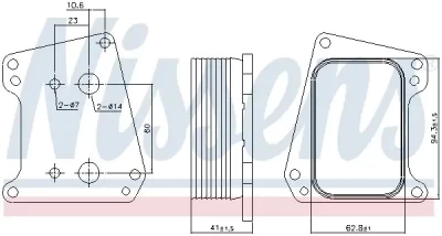 NISSENS Oil Cooler, engine oil 90983 - NISSENS