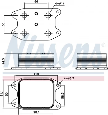 NISSENS Oil Cooler, engine oil 90810