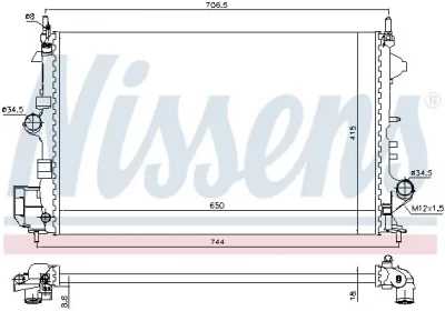 NISSENS Radiator, engine cooling 630789 - NISSENS