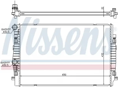 NISSENS Radiator, engine cooling 65304 - NISSENS