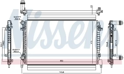 NISSENS Radiator, engine cooling 65327 - NISSENS