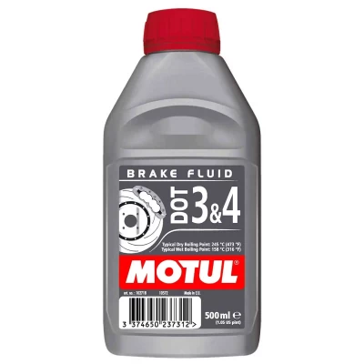 Dot 3& 4 Brake Fluid 100% SYNTHETIC- 0.5L - Motul