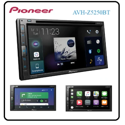جهاز استقبال AV للوسائط المتعددة DVD مزدوج DIN In-Dash مع شاشة لمس WVGA مقاس 6.8 بوصة (AVH-Z5250BT) - Pioneer