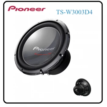 مضخم صوت PIONEER Champion Series PRO مزود بملفات صوتية مزدوجة 4 بوصة و 2000 وات 12 بوصة TS-W3003D4