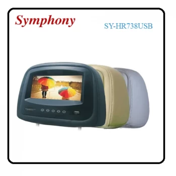 Headrest Screen 7 inch Universal Gray with USB Symphony SY-HR738USB