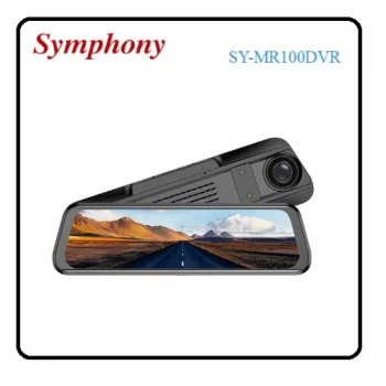 Symphony 10" SCREEN DVR REAR VIEW MIRROR-LED INDICATOR-DUAL LENS - 4G - SY-MR100DVR