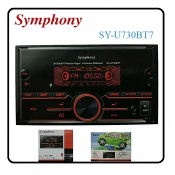 Symphony cassette high power digital 7.2 inch, color changer according to the light of the tablet, model SY-U730BT7
