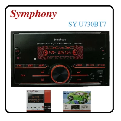 Symphony cassette high power digital 7.2 inch, color changer according to the light of the tablet, model SY-U730BT7 - Symphony