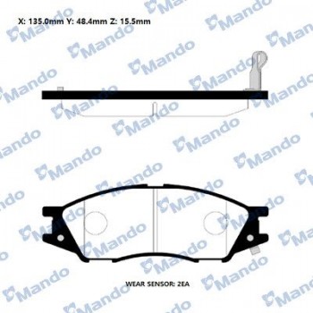 Front Brake Pads NISSAN SUNNY N16 2001-2012 MANDO