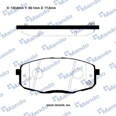 Front Brake Pads HYUNDAI I30 / KIA CERATO MANDO - MANDO