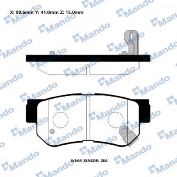 Rear Brake Pads HYUNDAI ELANTRA MANDO