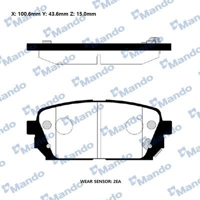 Rear Brake Pads KIA CARENS MANDO - MANDO
