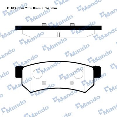 Rear Brake Pads CHEVROLET OPTRA MANDO - MANDO