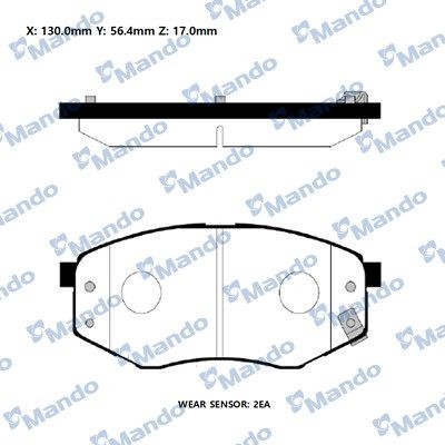 Front Brake Pads HYUNDAI IX20-I20 / KIA CERATO-SPORTAGE MANDO - MANDO
