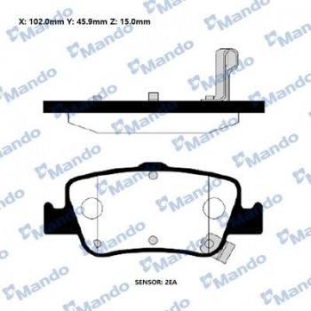 Rear Brake Pads TOYOTA COROLLA South Africa MANDO