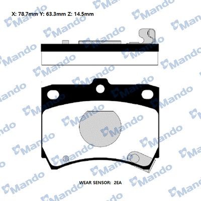 Front Brake Pads KIA PRIDE MANDO - MANDO