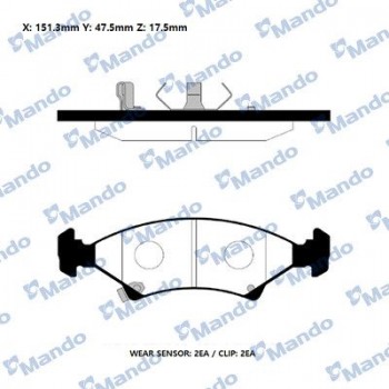 Front Brake Pads KIA SEPHIA \ SHUMA MANDO