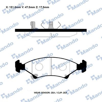 Front Brake Pads KIA SEPHIA \ SHUMA MANDO - MANDO
