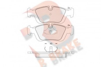 RBRAKE طقم تيل امامي  BMW E36\E46