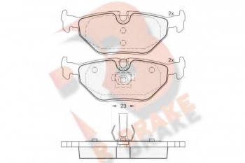 RBRAKE طقم تيل خلفي BMW E36-E46