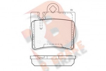 Rear Brake Pads MERCEDES BENZ 220 RBRAKE