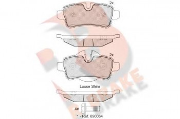 RBRAKE طقم تيل خلفي ميني كوبر  R56