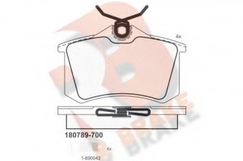 RBRAKE طقم تيل خلفي  Renault Fluence  / SKODA, A4,A5 ,A7/Peugeot 307