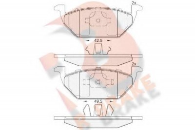 Front Brake Pads SKODA OCT.A4-A5 / VloksWagen JETTA-TOLEDO - R Brake