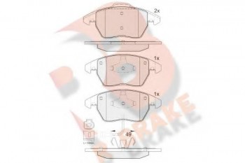 Front Brake Pads VolksWagen Group PASSAT2006/2017+ rapid RBRAKE