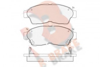 RBRAKE طقم تيل امامي   VolksWagen Group + Golf VII  1.6 / SKODA OCT. A7 RBRAKE