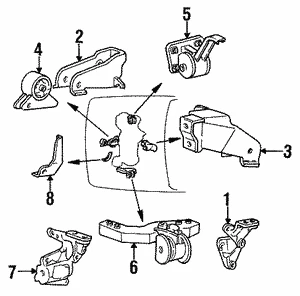 Front Left Engine Mount Daewoo leganza 1999-2002