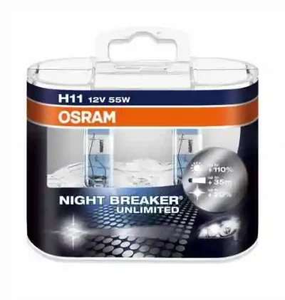 Osram H11 Night Breaker Unlimited Lamp Kit - 2 bulbs 64211NBU - Osram