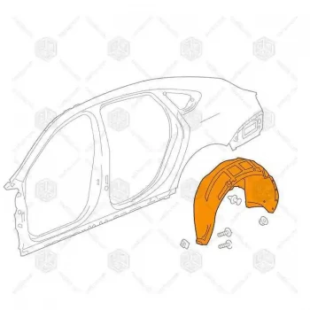 Rear Left Inner Fender Mitsubishi lancer 2005 / 2007