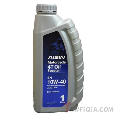 Aisin Semi Synthetic Motorcycle OIL ( 10W-40 SN ) ,1 Liters - AISIN