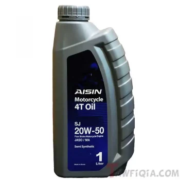 Aisin Semi Synthetic Motorcycle OIL ( 20W-50 SJ ) ,1 Liters