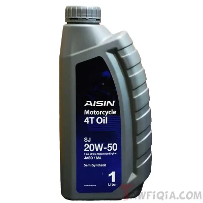 Aisin Semi Synthetic Motorcycle OIL ( 20W-50 SJ ) ,1 Liters - AISIN