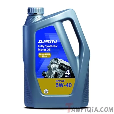 زيت موتور أيسين  5W40 تخليقي PAO ESTER عبوة 4 لتر - AISIN